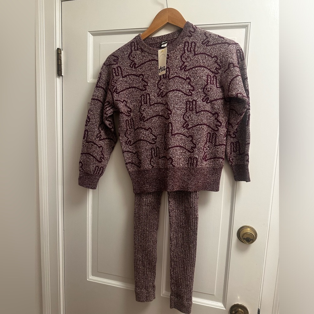 TEA Bunny Hop Marled Tunic Top & Leggings, Size 6-7